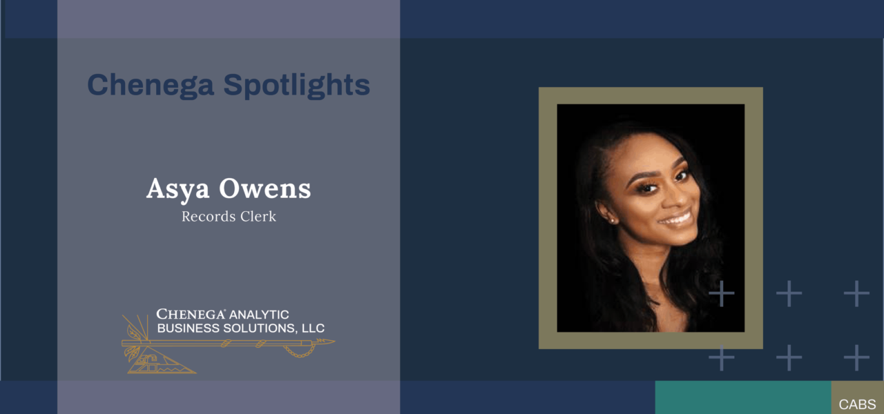 MIOS Spotlight On CABS Record Clerk, Asya Owens