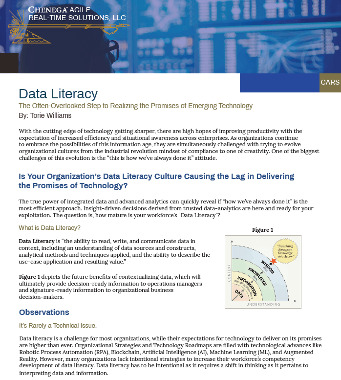 Image of CARS Data Literacy One Sheet
